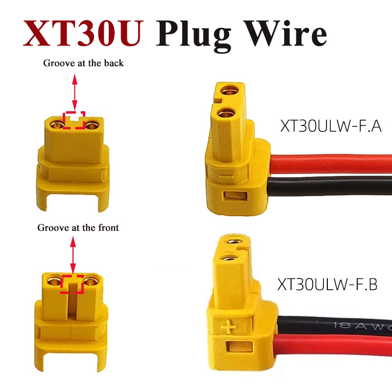 Drone Battery Connector - Gomito XT30U Spina a banana Linea