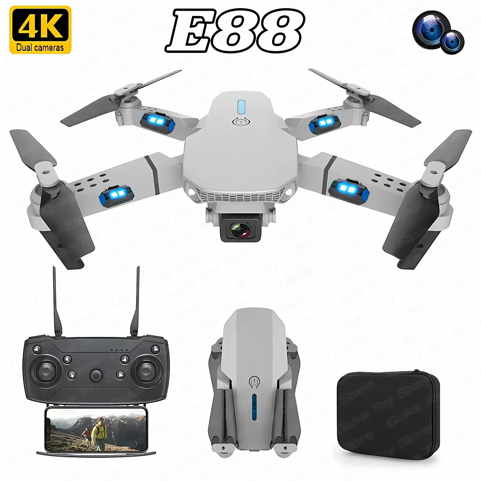 Drone Battery Box - E88 Pro WIFI FPV Drone grandangolare