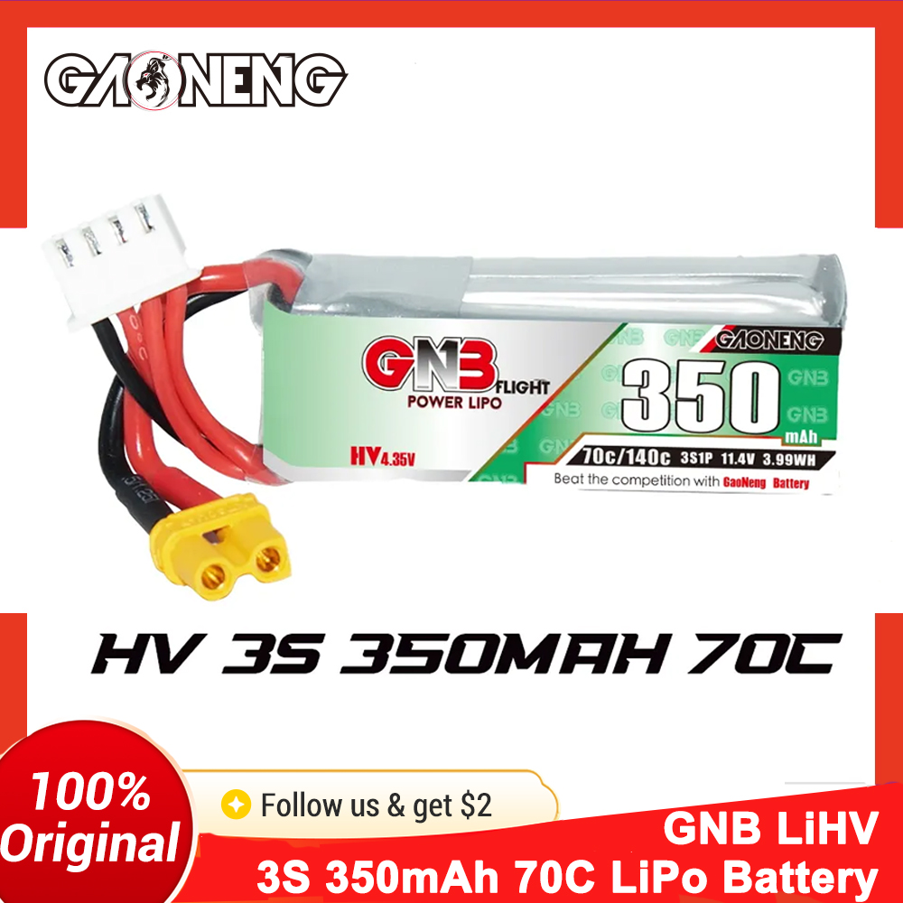 Drone Battery Li-Ion - Batteria LiPo Gaoneng GNB 350mAh 3S