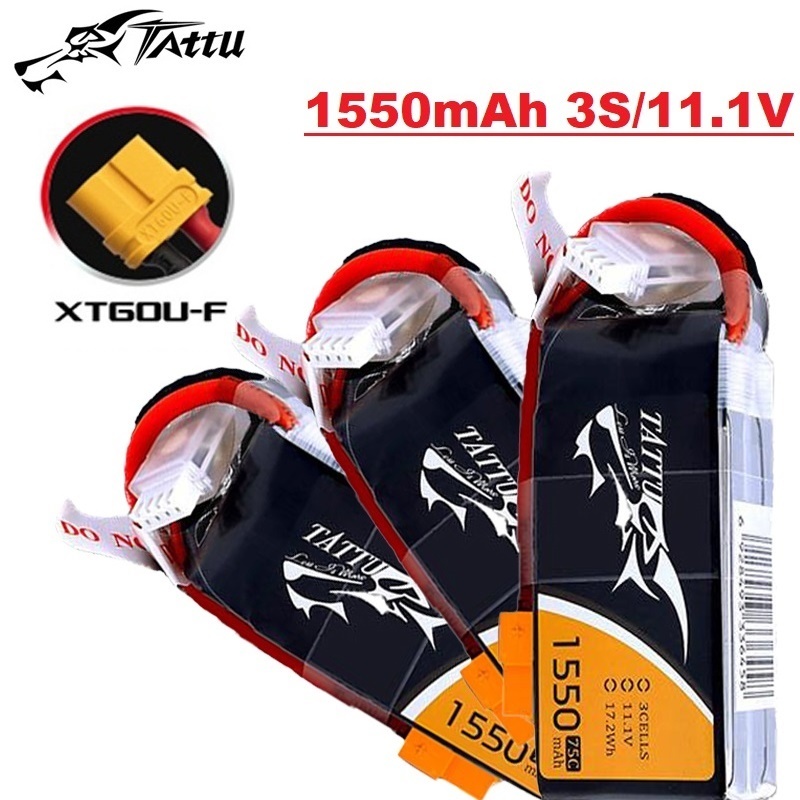 Drone Battery Connector - Batteria TATTU 3S 11.1V 1550mAh 75C