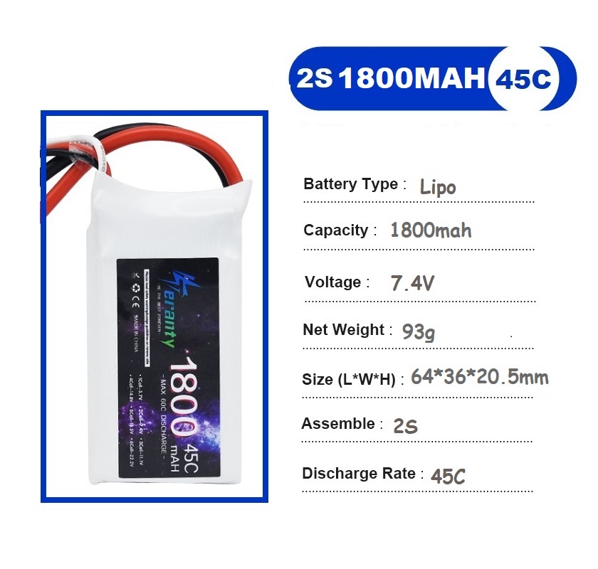 2PCS 7.4V Lipo 2S Batteria 150 - Drone Battery Lipo recensione e prezzo