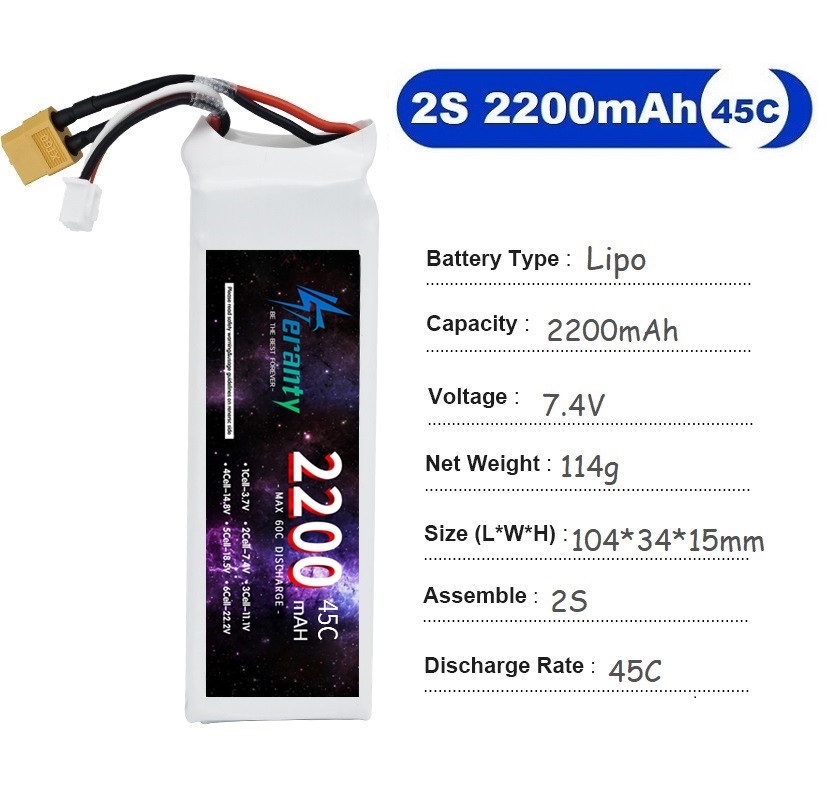 2PCS 7.4V Lipo 2S Batteria 150 - Drone Battery Lipo recensione e prezzo
